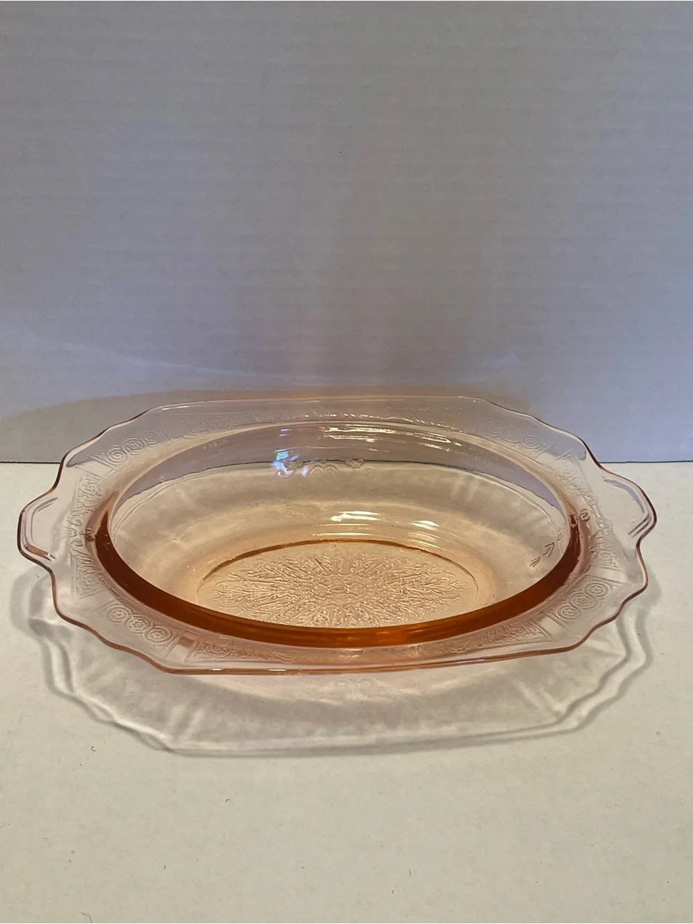 Vintage Jeannette’s Pink Glass Serving vegetable bowl
